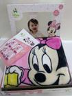 Cobertor Jolitex Antialérgico Bebê Disney Minnie Brincando Rosa