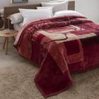 Cobertor Jolitex Raschel Plus King Size Chambord 2,20mX2,40m Vinho