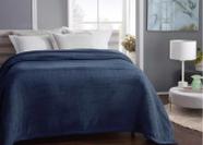 Cobertor King Jolitex Lili Katz 2,20m x 2,40m Azul Marinho