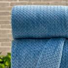Cobertor King Texturizado Trançado Habitat Azul