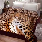 Cobertor Kyor Plus Casal 180x220cm Leopardo - Jolitex Ternille