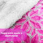 Cobertor manta clássica pink casal dupla face sherpa quentinha para familia na inverno queen