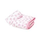 Cobertor Manta Dupla Face Bebê Hipoalergênico de Fralda Soft Coruja Rosa e Pink - Teciclean Baby