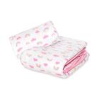 Cobertor Manta Dupla Face Bebê Hipoalergênico de Fralda Soft Premium Arco-Íris Rosa - Teciclean Baby