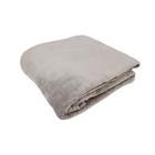 Cobertor Manta Frio Casal Inverno Liso Microfibra - Prata