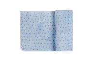 Cobertor Manta Mantinha para Bebe Poa Bolinhas de Microfibra Papi Friends 90cm X 70cm Azul