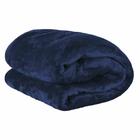 Cobertor Manta Microfibra Solteiro Azul Marinho