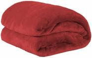 Cobertor Manta Solteiro Microfibra 2,20x1,60 Toque Macio Lisa Vermelho - Shop Casa Nobre