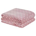 Cobertor Meggy Poá Casal Mantinha Flannel Bolinhas - Rosa - Casa Scarpa