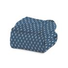 Cobertor Microfibra Estampado Casal 180x220 Azul Folhas