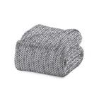 Cobertor Microfibra Estampado Casal 180x220 Cinza Setas