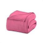 Cobertor Microfibra Liso Casal 180x220 Rosa