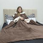 Cobertor para Tv Marrom Confortável de Mangas Casa Dona