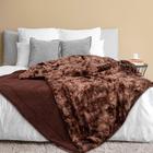 Cobertor PAVILIA Faux Fur King Bed Tie-Dye Brown 230x270cm