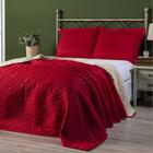 Cobertor pele de carneiro casal queen 3 peças - vermelho - Everhome