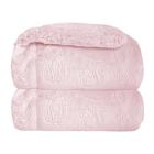 Cobertor Plush com Sherpa Ferrete Rosa Bebê - Laço Bebê