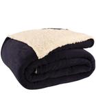 Cobertor Polaris Queen Sherpa Manta Fleece ul Marinho - Casa Scarpa