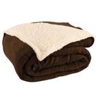 Cobertor Polaris Queen Sherpa Toque Lã - Marrom Escuro - Casa Scarpa