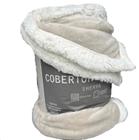 Cobertor Queen Flannel Liso Com Sherpa 2,30x2,40m - Sultan