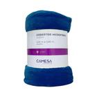 Cobertor Queen Manta Microfibra Antialérgico 2,2x2,4m Azul Escuro - Camesa