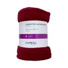 Cobertor Queen Manta Microfibra Antialérgico 2,2x2,4m Vinho - Camesa
