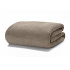 Cobertor Queen Plush Liso Taupe - Hedrons