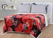 Cobertor Sherpa Dupla Face 2,00m x 2,30m estampado floral 400g/m² - Sultan