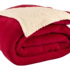 Cobertor Solteiro Canadá 1 Peça Manta Sherpa Cereja