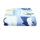 Cobertor Solteiro Infantil Flannel Estampado Kids - Sauros Azul