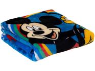 Cobertor Solteiro Jolitex de Microfibra Raschel Plus Mickey Best Pals Azul