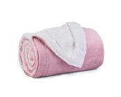 Cobertor Solteiro La Dotta Plush com Sherpa Rosê 160x240cm