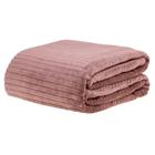 Cobertor Solteiro Microfibra Canelado Casa 1 Pç - Violeta Rosa