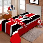 Cobertor Solteiro Raschel São Paulo F.C Tricolor Jolitex - VERMELHO