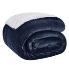 Cobertor Throw Bedsure Sherpa Fleece Twin Size Navy