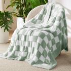 Cobertor Throw Bedsure verde quadriculado 127x152cm Super Soft