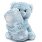Cobertor ursinho de pelúcia azul loani 3201/03