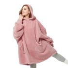 Cobertor vestível com capuz Bedsure Cozy Sherpa para mulheres rosa