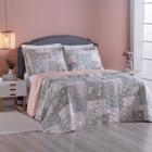 Cobre Leito 3 Peças Queen Percal 200 Fios Colori Patchwork Cinza