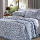 Cobre Leito Buettner Queen Jacquard Dupla Face Cenário Estampado Tales 3 Peças Azul