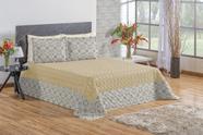 Cobre Leito Casal Queen Domus 3 Peças Estampado Jacquard