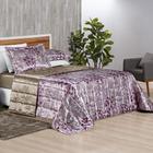 Cobre Leito Charme King 3 Peças Dupla Face - Rosa