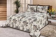 Cobre Leito Colcha Para Cama Casal Piquet Floral Estampado Marrom