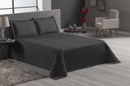 Cobre Leito Para Cama Casal Queen 4 Peças Matelado Preto