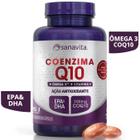 Coenzima Q10 100mg + Ômega 3 TG EPA DHA + Vitamina E - SANAVITA - 60 Cáps - Antioxidante - COQ 10