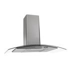 Coifa de Parede 75cm Vidro Curvo Duto Slim Fogatti Inox