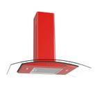 Coifa de Parede 80cm Vidro Curvo Clean Fogatti 220v Vermelho