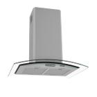 Coifa Ilha 75cm Vidro Curvo Fogatti Inox 220V