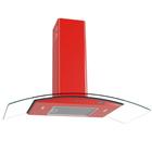 Coifa Nardelli de Parede Clean Vidro Curvo Vermelha 90cm