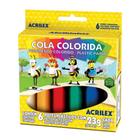 Cola Colorida Acrilex 06 Cores Variadas 23g Cada - 02606