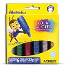 Cola com Glitter Estojo com 6 cores 23 g (Sortido) - Acrilex
